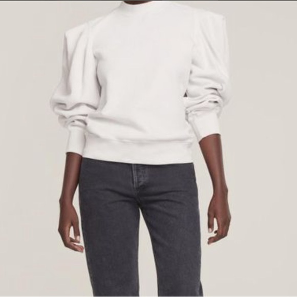 Adolde Women's Folded Sleeve Sweatshirt in dark grey - Picture 1 of 4